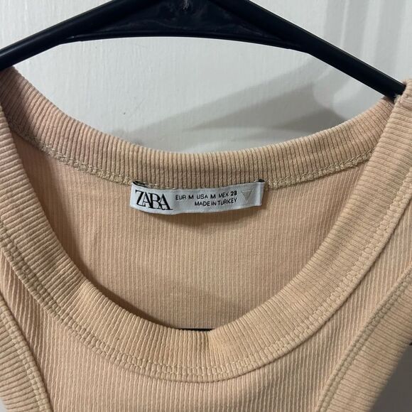 Zara Women's Beige Sleeveless Top - Picture 2 of 3